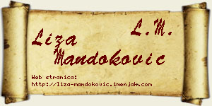 Liza Mandoković vizit kartica